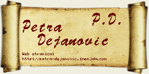 Petra Dejanović vizit kartica
